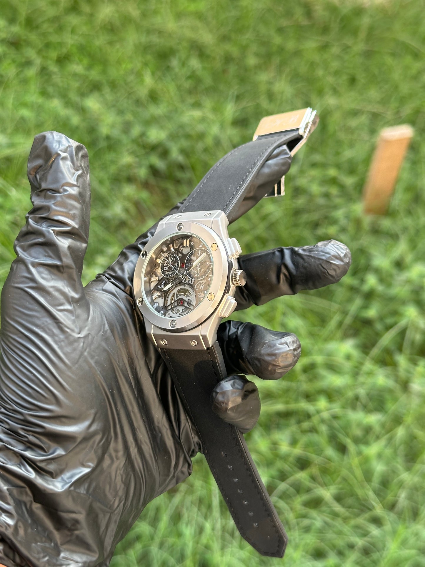 All-Black Skeleton Noir High Grade HB Series - Fusion Edition - Hybrid Leather Strap